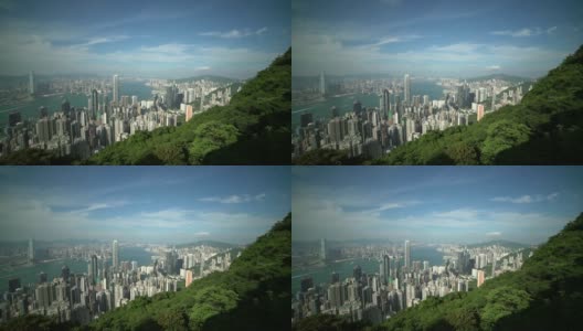 香港太平山顶全景高清在线视频素材下载