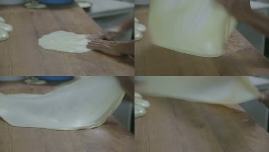 老师傅正在面包店制作传统派高清在线视频素材下载