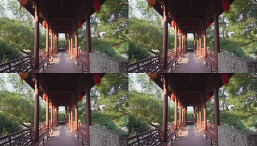 古中式走廊高清在线视频素材下载