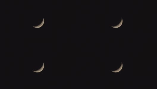 多莉拍摄的月亮在天空高清在线视频素材下载