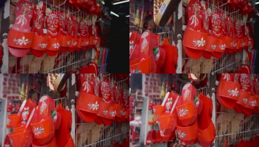 马六甲杨克街鞋店的慢镜头高清在线视频素材下载
