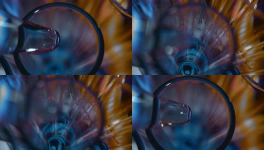 超级SLO MO的特写镜头滴液体到一个试管高清在线视频素材下载