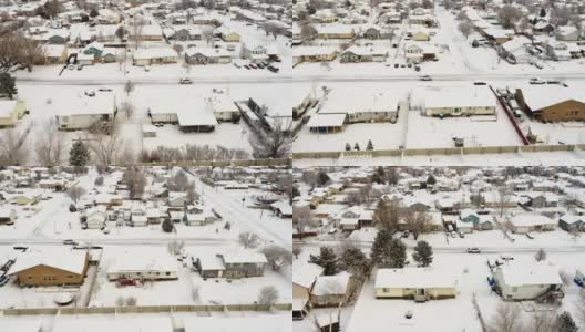 冬季暴风雪后的邻居高清在线视频素材下载