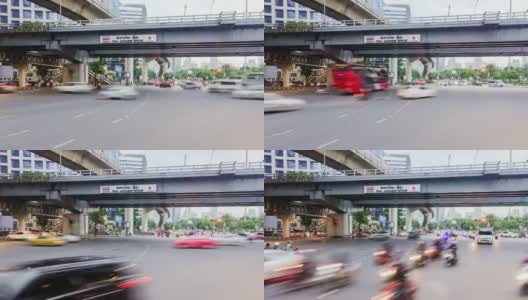 曼谷黄昏时的城市生活高清在线视频素材下载