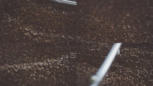 用高速相机拍摄咖啡豆高清在线视频素材下载