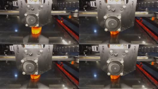 3D打印机操作特写高清在线视频素材下载