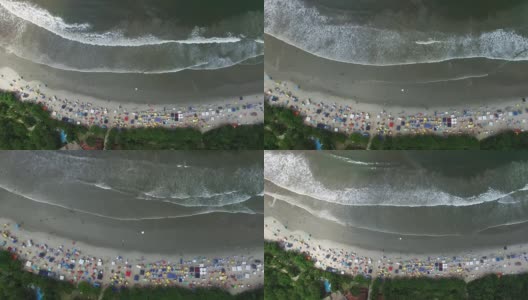 海滩的顶视图高清在线视频素材下载