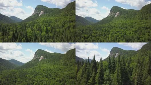 夏季北方自然森林和山地鸟瞰图高清在线视频素材下载