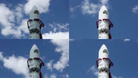 东方号火箭的顶部高清在线视频素材下载