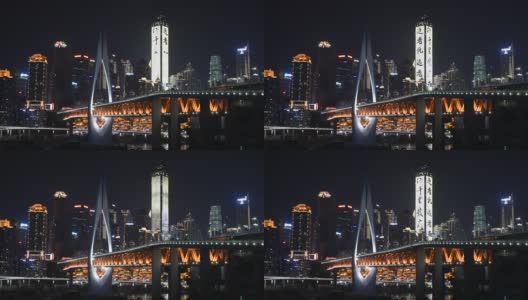 重庆夜景。高清在线视频素材下载