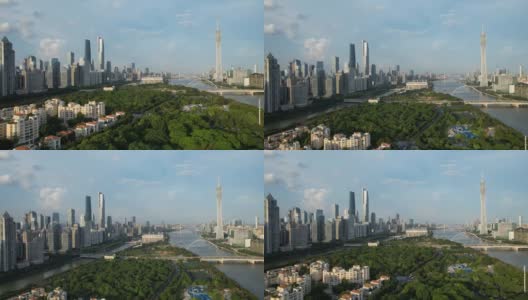 城市天际线的倾斜视图高清在线视频素材下载