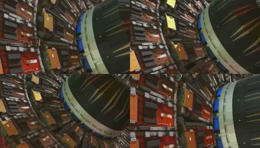 LHC粒子探测器端盖关闭视图高清在线视频素材下载