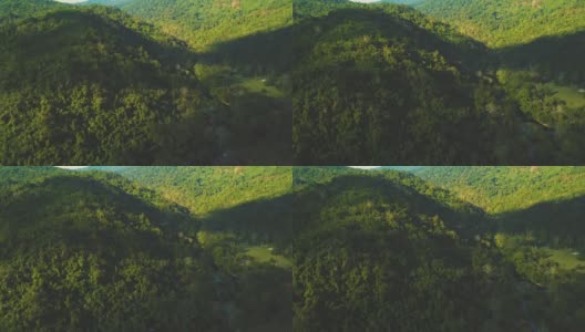 热带雨林和山脉鸟瞰图高清在线视频素材下载