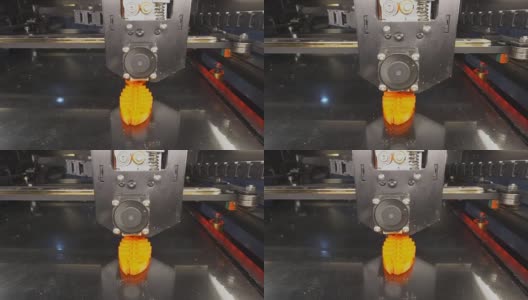 3D打印机操作特写高清在线视频素材下载