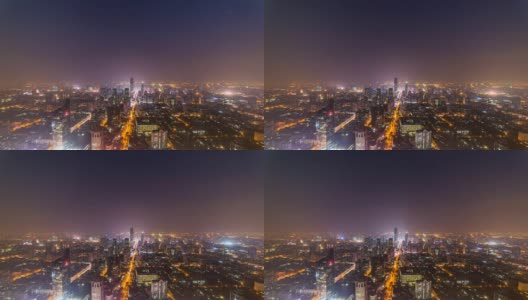 中国南京夜景的时间流逝高清在线视频素材下载