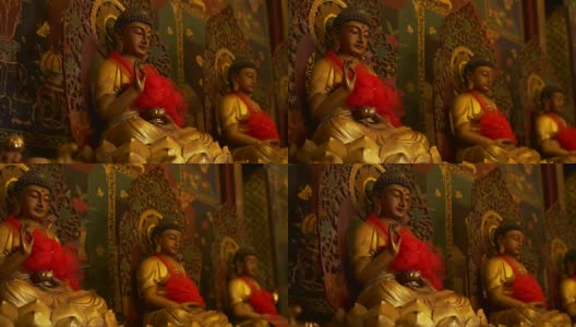 泰国大城府那空寺法南昌寺的中国佛像，世界遗产，公共场所，高清在线视频素材下载