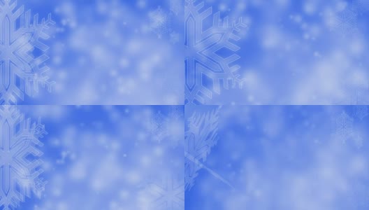 雪图标或符号Animate with Snow falling on Blue background高清在线视频素材下载
