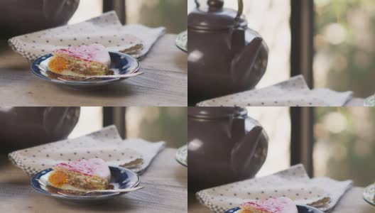 中式面点，咸蛋绿豆糕高清在线视频素材下载