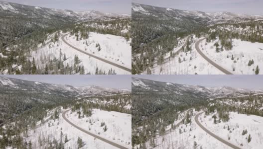 冬天雪地上的宁静天线高清在线视频素材下载