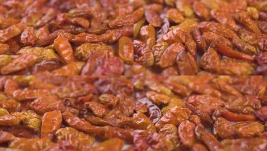 热的、红的、干的皮里皮里辣椒高清在线视频素材下载