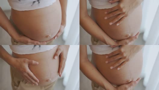 孕妇对她的孩子表现出一些爱高清在线视频素材下载