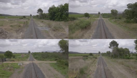 火车前面的风景。高清在线视频素材下载