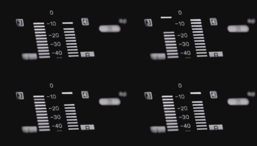 pro VCR上的声音指示器高清在线视频素材下载