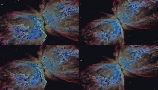 蝴蝶星云独特的粒子再现高清在线视频素材下载