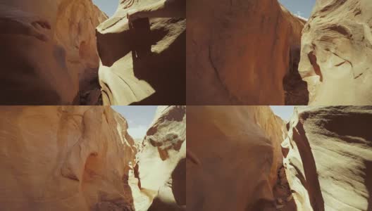 在狭缝峡谷徒步旅行:大楼梯埃斯卡兰特国家纪念碑高清在线视频素材下载