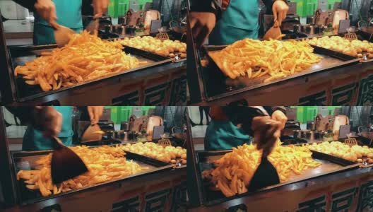 中国昆明当地夜市小吃街高清在线视频素材下载