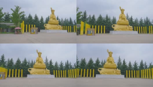 位于阜丰县法门镇的法门寺金像。高清在线视频素材下载