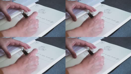特写的手写在纸笔记本高清在线视频素材下载