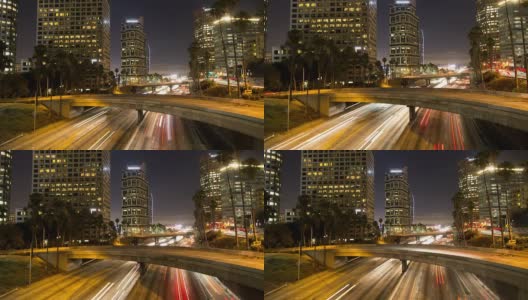时间流逝:洛杉矶交通高清在线视频素材下载