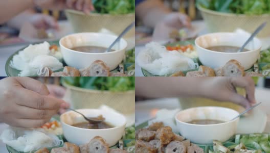 越南美食“Nam Neung”高清在线视频素材下载