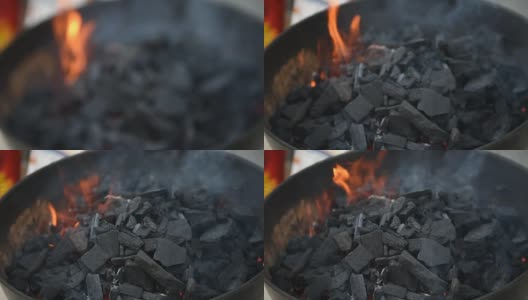烧烤上的烤牛排高清在线视频素材下载