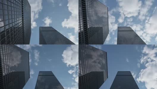 多伦多，加拿大，Hyperlapse - Hyperlapse视频展示了多伦多金融区的摩天大楼高清在线视频素材下载