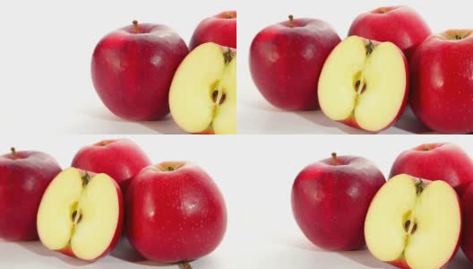 Tasty fresh red apples高清在线视频素材下载