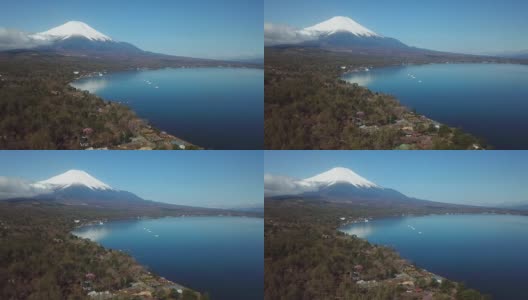 富士山带湖高清在线视频素材下载