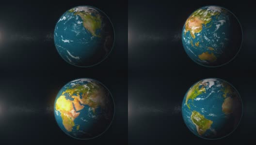 地球母亲在太空中旋转高清在线视频素材下载