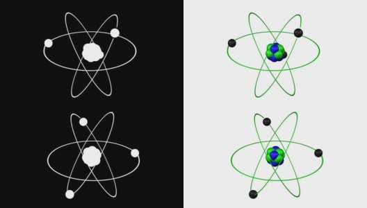原子的模型转了过来。高清在线视频素材下载