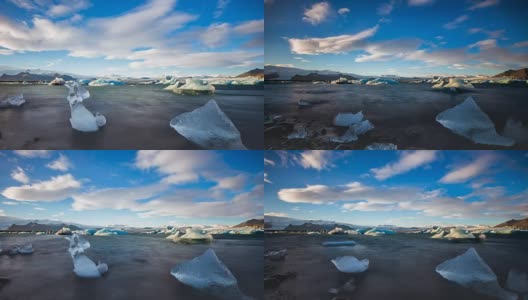 冰川湖上美丽的云景高清在线视频素材下载