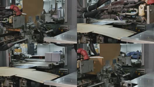 信封印刷厂在传送带上印刷和运输的信封高清在线视频素材下载