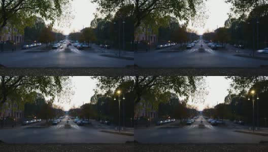 市区的交通和交通灯高清在线视频素材下载