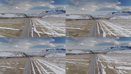 爱达荷州Lone Pine附近山间空路-无人机拍摄高清在线视频素材下载