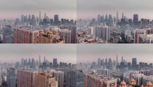 现代中国城市(广州)CBD鸟瞰图高清在线视频素材下载