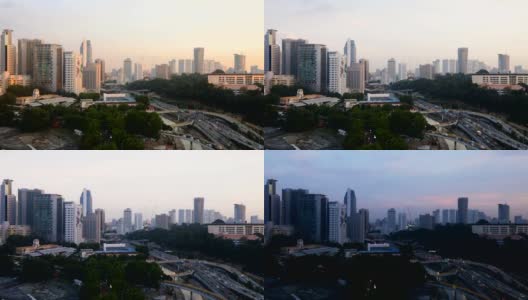 吉隆坡航空时间流逝日落高速公路高清视频高清在线视频素材下载
