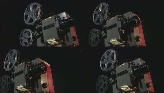 多莉:老式16毫米电影放映机放映电影高清在线视频素材下载