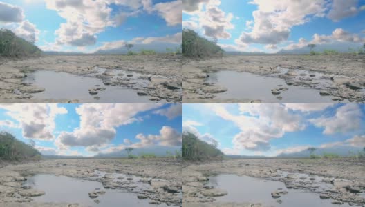 画面定格动画景观河流和蓝天高清在线视频素材下载