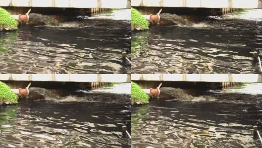 浊水流出管道高清在线视频素材下载