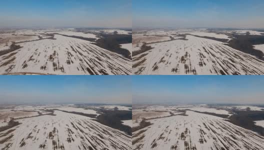 冬天的雪。冬天的风景高清在线视频素材下载